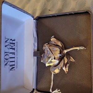 NOLAN MILLER SILVER ROSE PIN